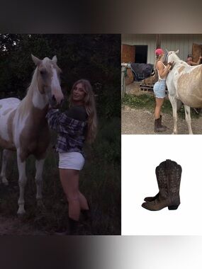 Heritage R Toe Cowgirl Boots As Seen On Daisy Keech and Lucy Hale